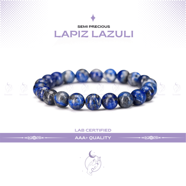 Lapis Lazuli Bracelet Open your mind and enhance wisdom with Lapis Lazuli, the stone of truth and enlightenment. Combine it with Clear Quartz to amplify its intellectual and spiritual properties, perfect for insight and mental clarity. Benefits: Supports wisdom, mental clarity, and self-awareness.