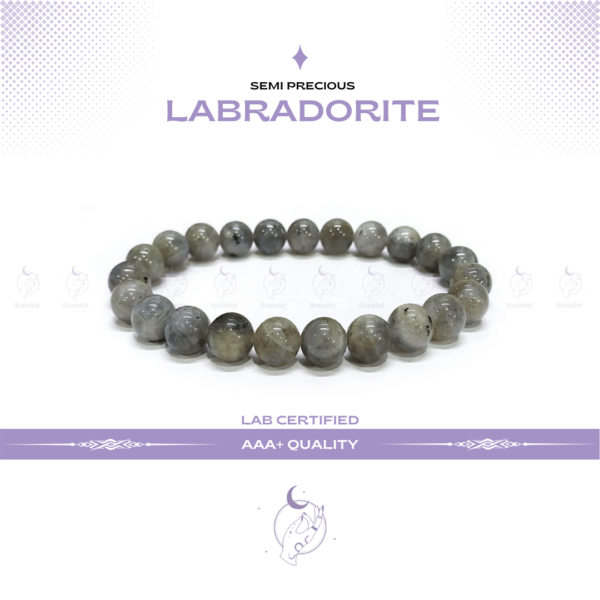 Labradorite Bracelet Embrace transformation and intuition with Labradorite, known for its mystical and protective qualities. Pair it with Amethyst to strengthen intuition and spiritual awareness, creating a powerful combination for self-discovery. Benefits: Encourages transformation, strengthens intuition, and offers protection.