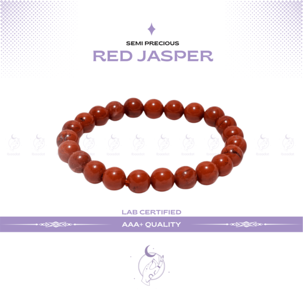 Red Jasper Bracelet Channel courage and strength with Red Jasper. This bold stone is known for its ability to inspire confidence and persistence in tough situations. Pair it with Tiger’s Eye for a dynamic combination that enhances willpower and courage, perfect for achieving your goals. Benefits: Encourages strength, stability, and emotional resilience.