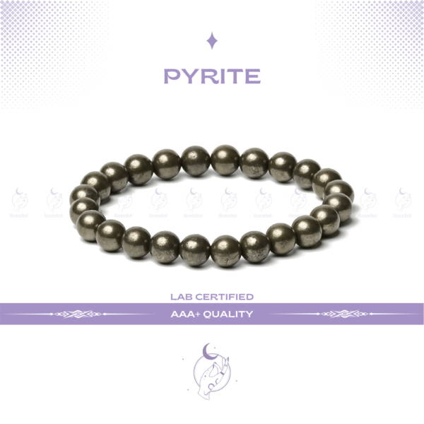 Pyrite Bracelet Ignite your confidence and attract success with Pyrite, the “Stone of Wealth.” This bracelet is perfect for anyone looking to enhance ambition and shield against negative energies. Combine with Citrine for a powerful duo to manifest abundance and positivity. Benefits: Boosts self-confidence, attracts wealth, and shields from negativity.