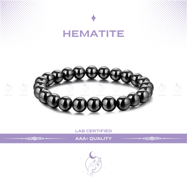 Hematite Bracelet Stay grounded and protected with Hematite, the stone known for balancing energy and providing stability. Ideal for anyone seeking mental clarity and balance. Pair it with Black Tourmaline for double protection and grounding, creating a strong shield against negativity. Benefits: Enhances focus, stability, and mental strength.