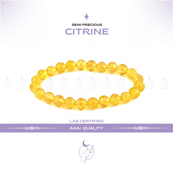 Citrine Bracelet Welcome abundance and joy with Citrine, the “Stone of Prosperity.” This bracelet is ideal for manifesting success and enhancing positivity. Combine with Pyrite to strengthen intentions for wealth and success, making it a powerful choice for goal-setters. Benefits: Attracts prosperity, boosts optimism, and enhances creativity.